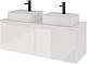 Dreja Мебель для ванной с двумя раковинами и столешницей W 125 подвесная белая – фотография-38